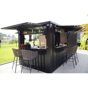 Conteneur bar extérieur amovible 8 x 2 m  Bar container démontable 26ft