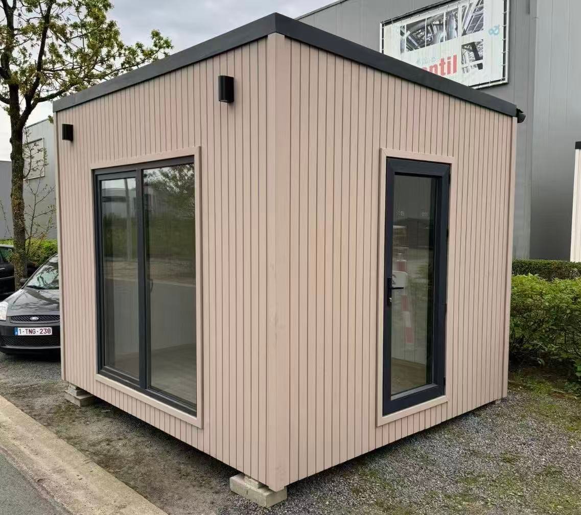 Bureau de jardin isolé 10,5 m² reconditionné module prêt à l’emploi avec double vitrage et isolation 4 saisons