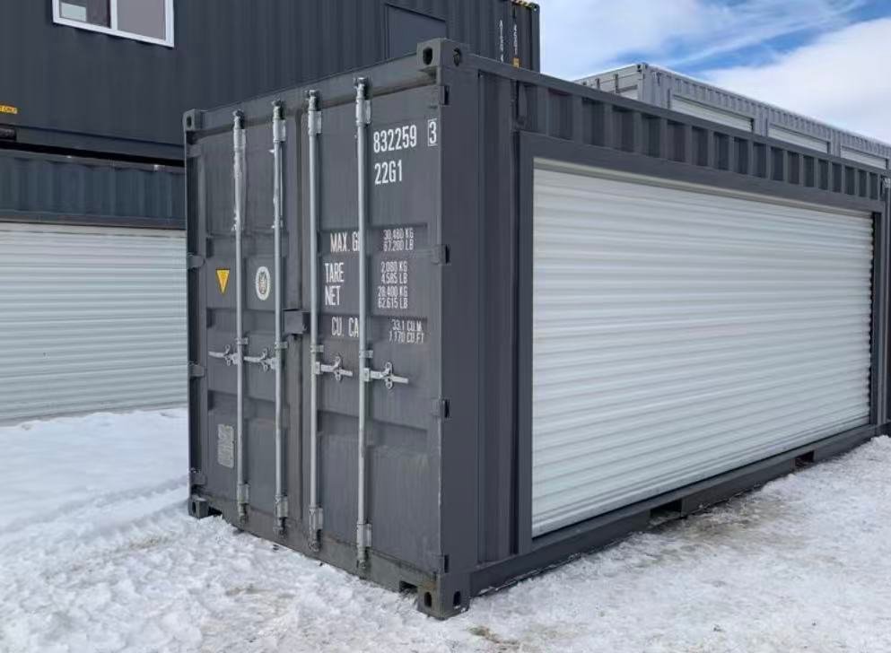 Conteneur de stockage 20 pieds Grande porte roulante 4,8 m Accès latéral