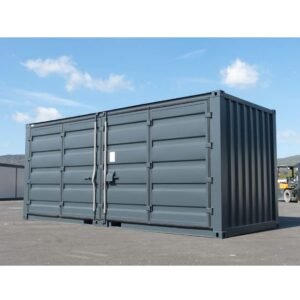 Container de stockage 20 pieds Open Side noir Accès longueur totale & anti-effraction